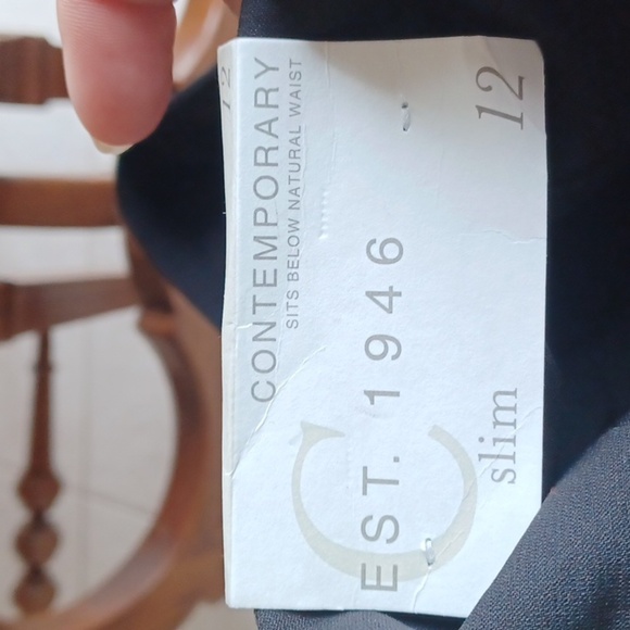 Est.1946 Women's Black Contemporary Slim Dress Trouser pull on Pant Size 12 - Picture 5 of 7